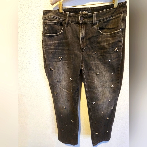 Chicos Embellished Black Jeans - Picture 1 of 2